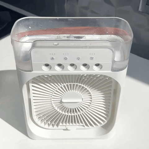 Portable Air Conditioner Fan Usb Electric Fan , Fine Mist Water, And Humidifier Function – Random Color 9.5 Inch